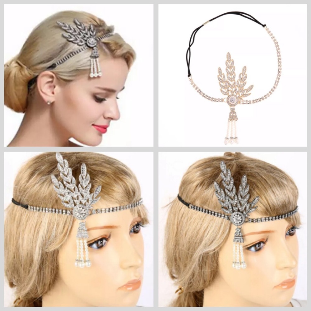 5⭐️Rhinestone Headband Gatsby NWT - Picture 1 of 8